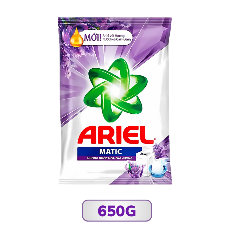 Bột giặt Ariel Matic hương nước hoa oải hương