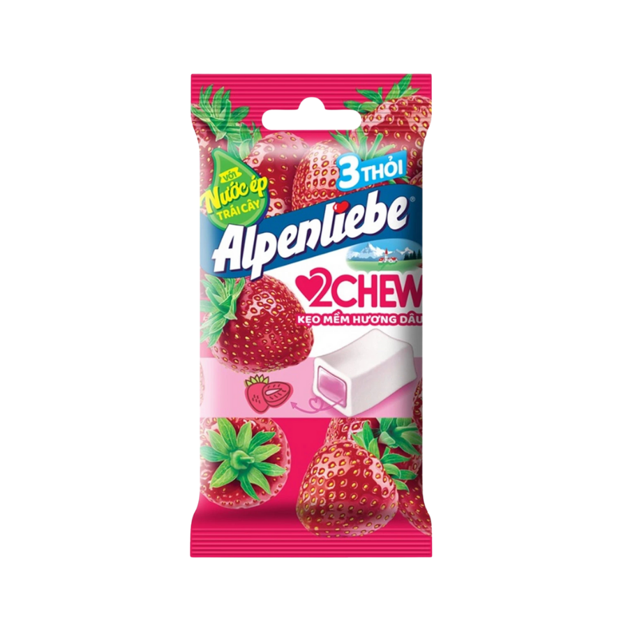 Kẹo mềm Alpenliebe hương dâu - 3 thỏi