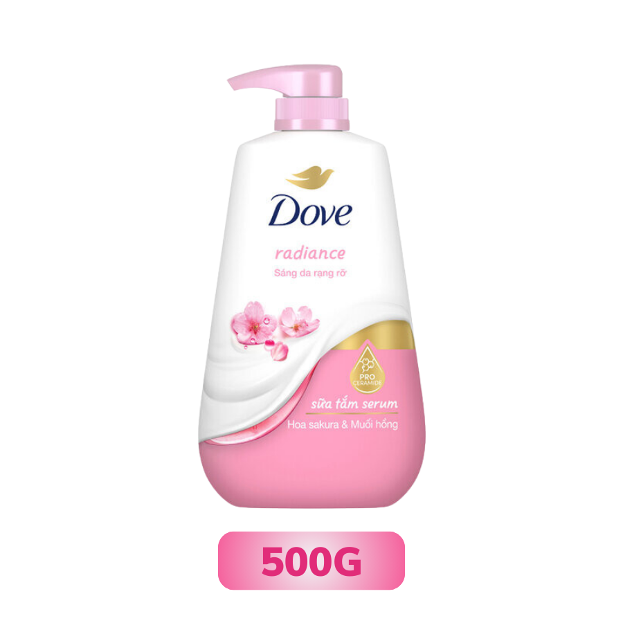 Sữa Tắm Serum Dove Hoa Sakura & Muối Hồng Radiance Làm Sạch Và Mềm Mịn Da