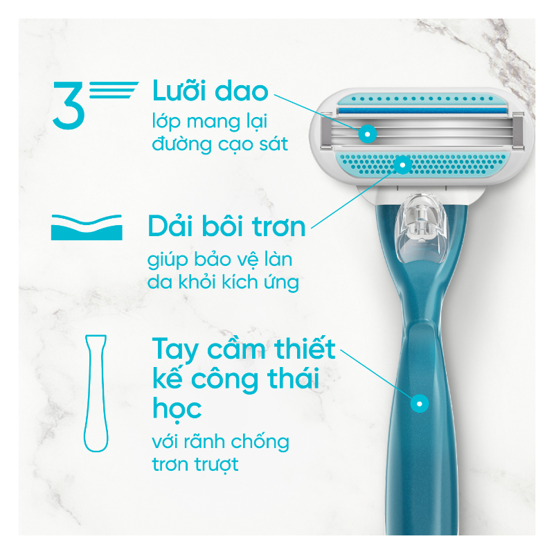 Gillette Venus Smooth Razor Set (1 Handle + 2 Cartridges)