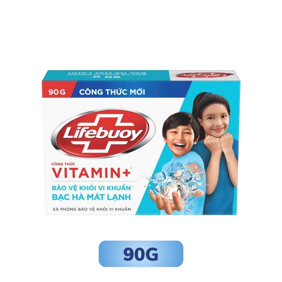 Xà bông cục Lifebuoy Bạc hà mát lạnh