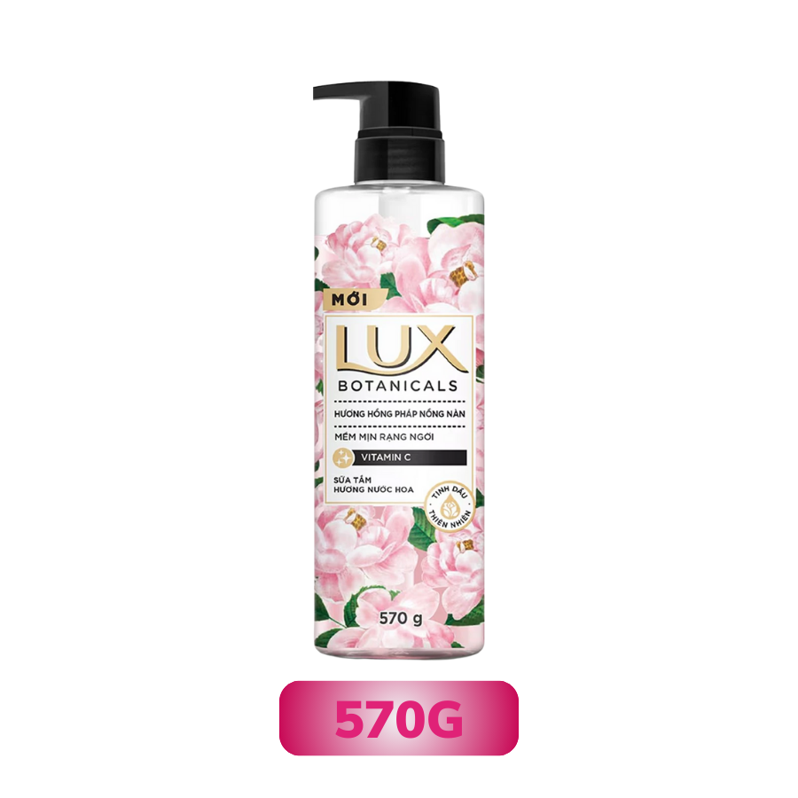 Sữa tắm sáng mịn rạng ngời Lux Botanicals Hương Hồng Pháp Nồng Nàn