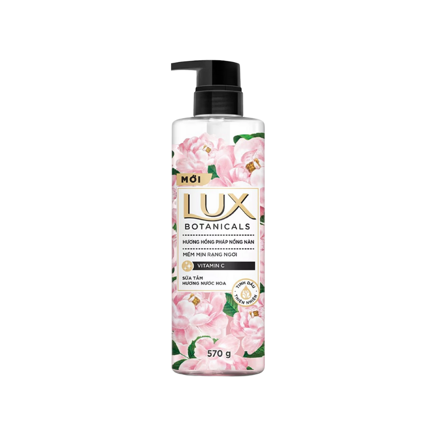 Sữa tắm sáng mịn rạng ngời Lux Botanicals Hương Hồng Pháp Nồng Nàn