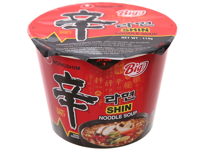 Mì cay Nongshim Shin Noodles tô 114g