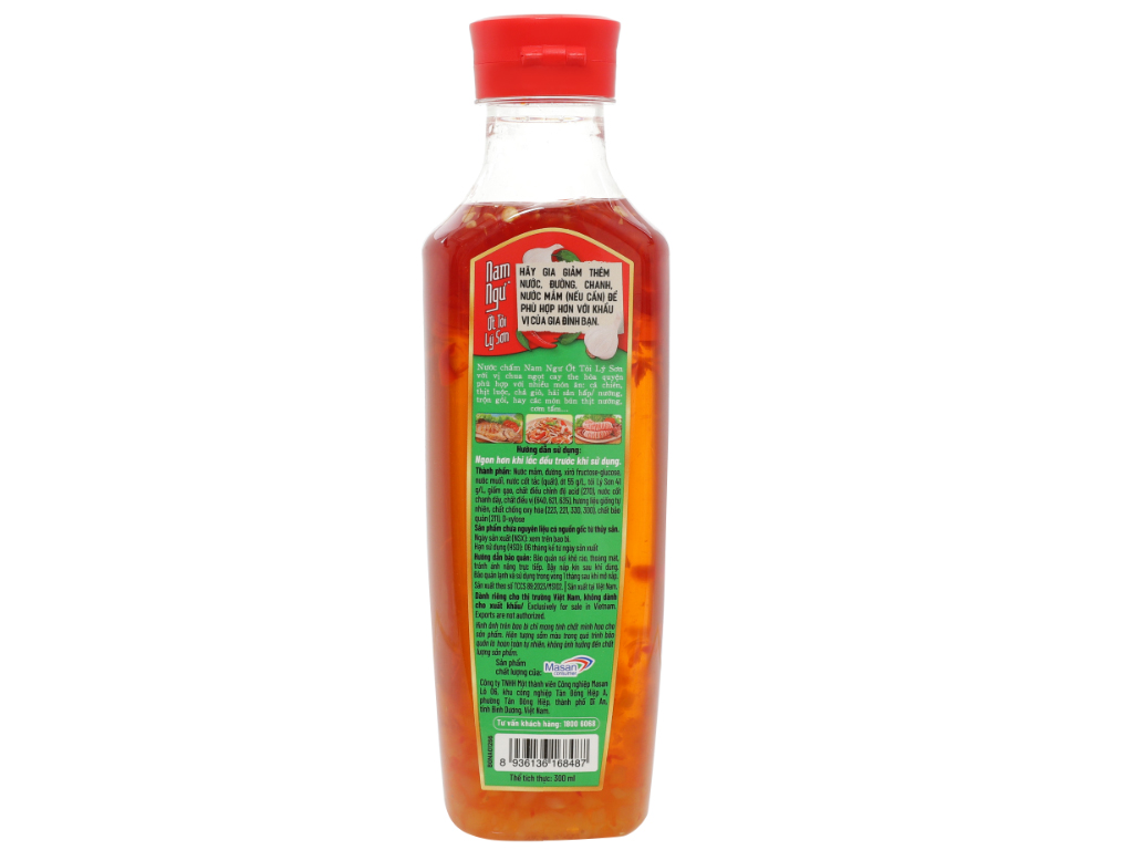 Nước chấm chua ngọt Nam Ngư ớt tỏi Lý Sơn chai 300ML