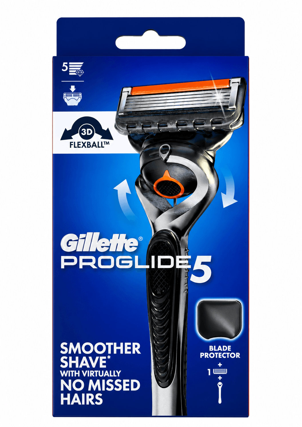 Gillette ProGlide 5 Razor Set (1 Handle + 1 Cartridge + 1 Blade Protector)