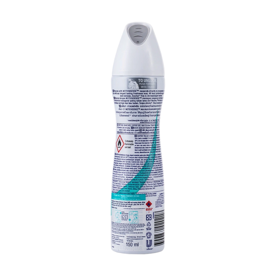 Xịt Khử Mùi Rexona Khô Thoáng Suốt 48H Dành Cho Nữ Anti-Perspirant Spray Shower Clean