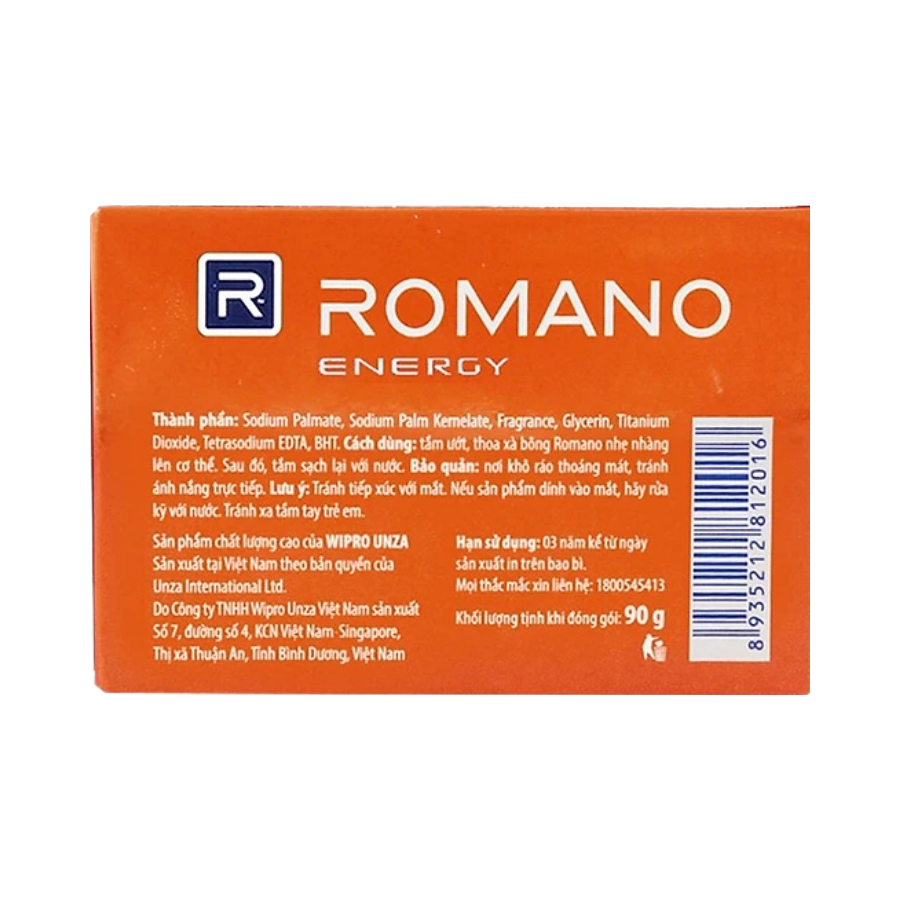 Xà bông thơm sạch khuẩn Romano Energy