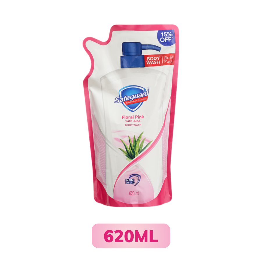 Sữa Tắm SAFEGUARD Sạch 99,9% Vi Khuẩn & Mát Lạnh Như Băng Hồng Lô Hội Chai Arctic Fresh