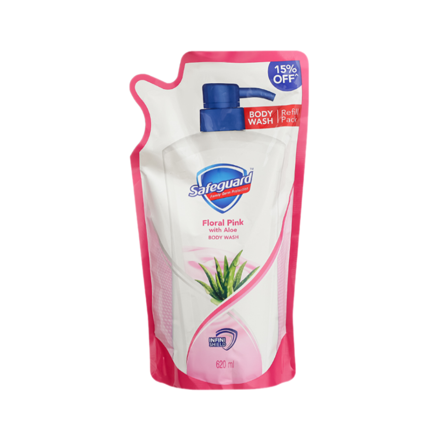 Sữa Tắm SAFEGUARD Sạch 99,9% Vi Khuẩn & Mát Lạnh Như Băng Hồng Lô Hội Chai Arctic Fresh