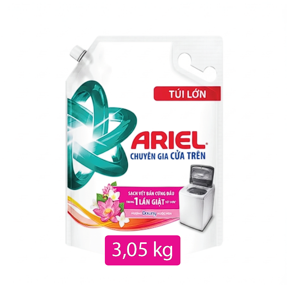 Ariel Top Load Expert Liquid Laundry Detergent Pouch - Downy Perfume 3.05KG/3.7KG