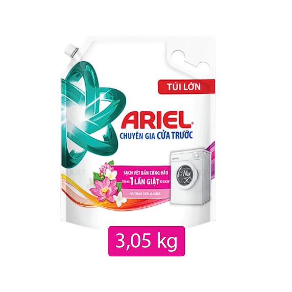 Ariel Expert Front Load Liquid Laundry Detergent - Lotus & Jasmine Scent 3,05KG/3,7KG