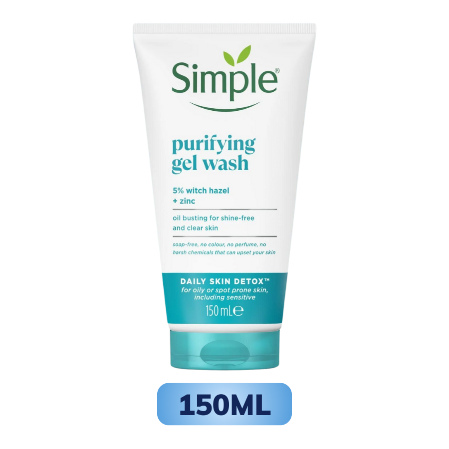 Gel Rửa Mặt Simple Không Chứa Xà Phòng Kiềm Dầu, Ngừa Mụn Cho Da Nhạy Cảm Purifying Gel Wash