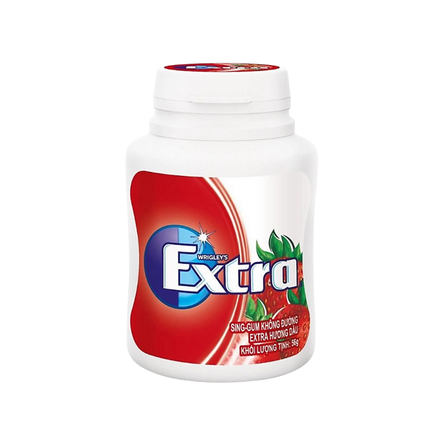 Kẹo Cao Su Wrigley Extra Dâu Không Đường