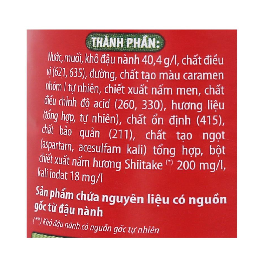 Nước tương Chinsu nấm Shiitake chai 330ml