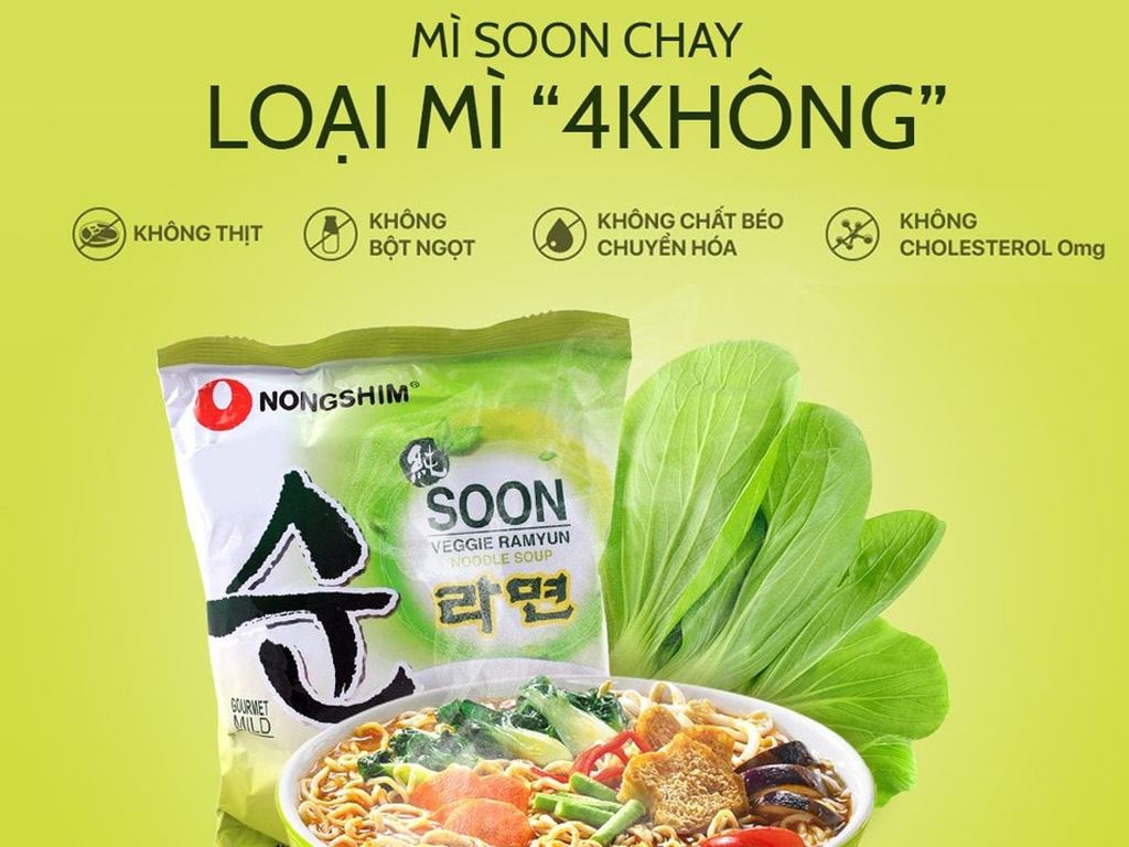 Mì chay Nongshim Soon Veggie Ramyun 112g