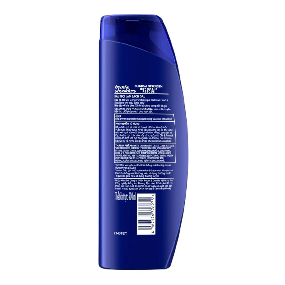 Head & Shoulders Clinical Strength Dry Scalp Rescue Anti Dandruff Shampoo - 400ML