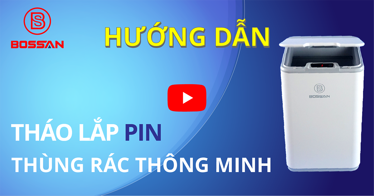 Hướng dẫn tháo lắp pin và sử dụng thùng rác thông minh BST-10-35S