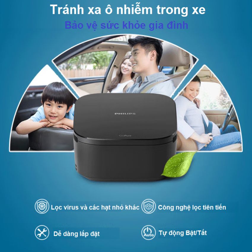 Máy khử mùi, lọc không khí trên xe ô tô Philips GP3201 | DC - Việt Nam.,jsc