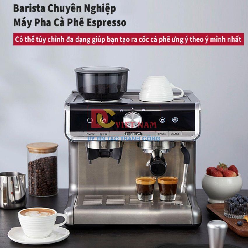 Máy pha cà phê Espresso chuyên nghiệp trong 1, thương hiệu Mỹ cao cấp HiBREW CM5020
