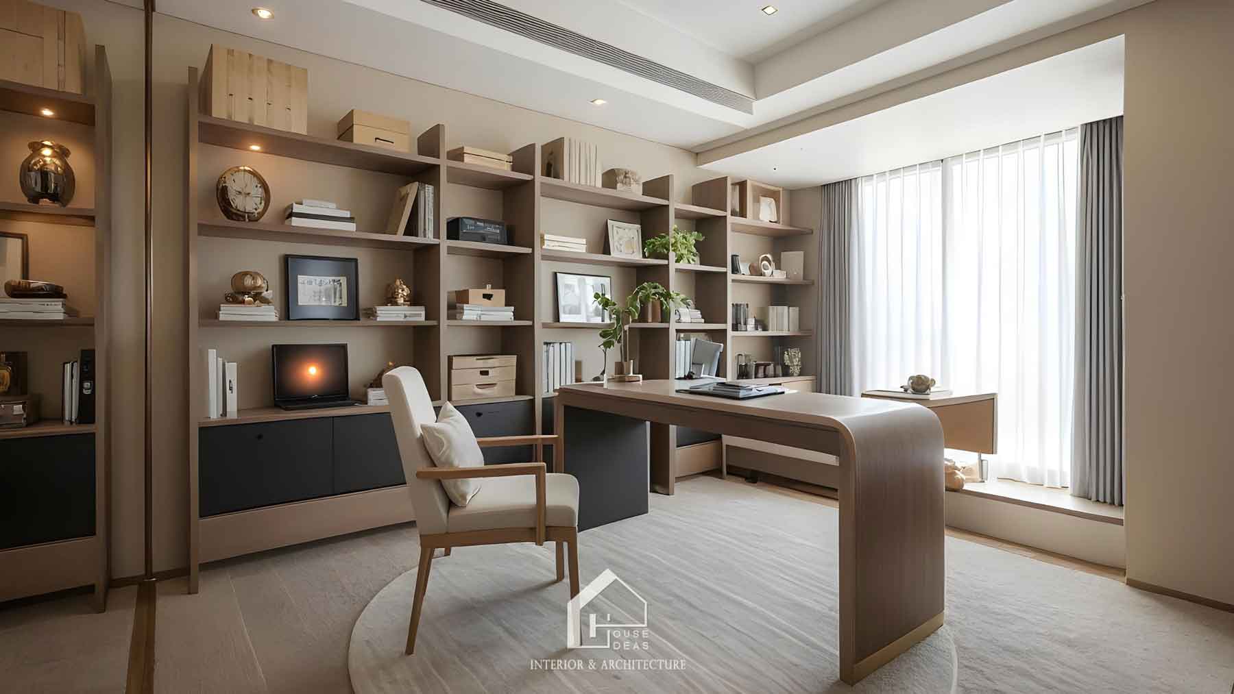 THIẾT KẾ VÀ THI CÔNG PHÒNG LÀM VIỆC TẠI GIA: BIẾN KHÔNG GIAN NHỎ THÀNH CẢM HỨNG LỚN