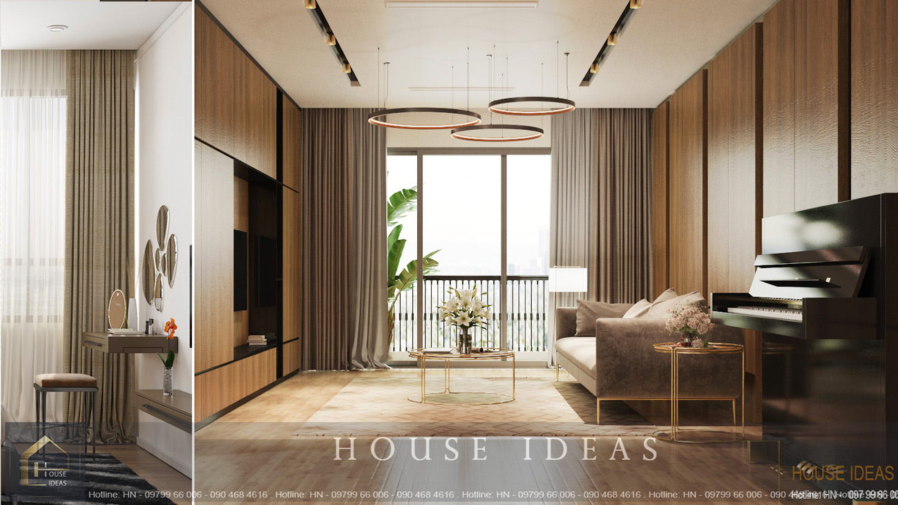 thiết kế nội thất phòng khách sang trọng