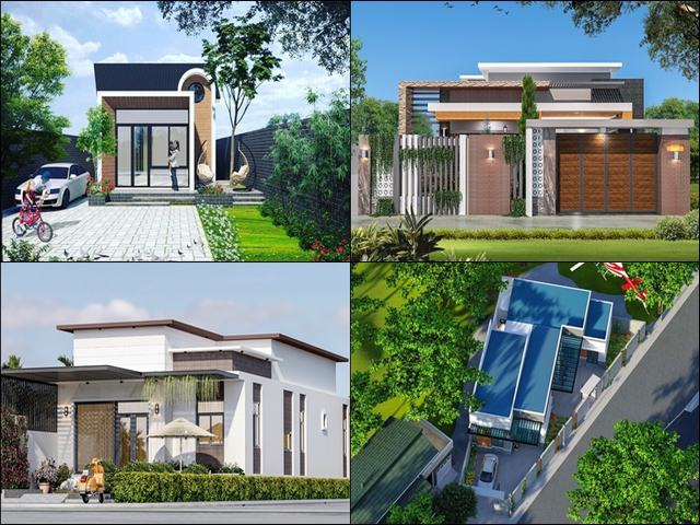 Mẫu Nhà Biệt Thự Mái Bằng được xây nhiều nhất Houseideas.vn