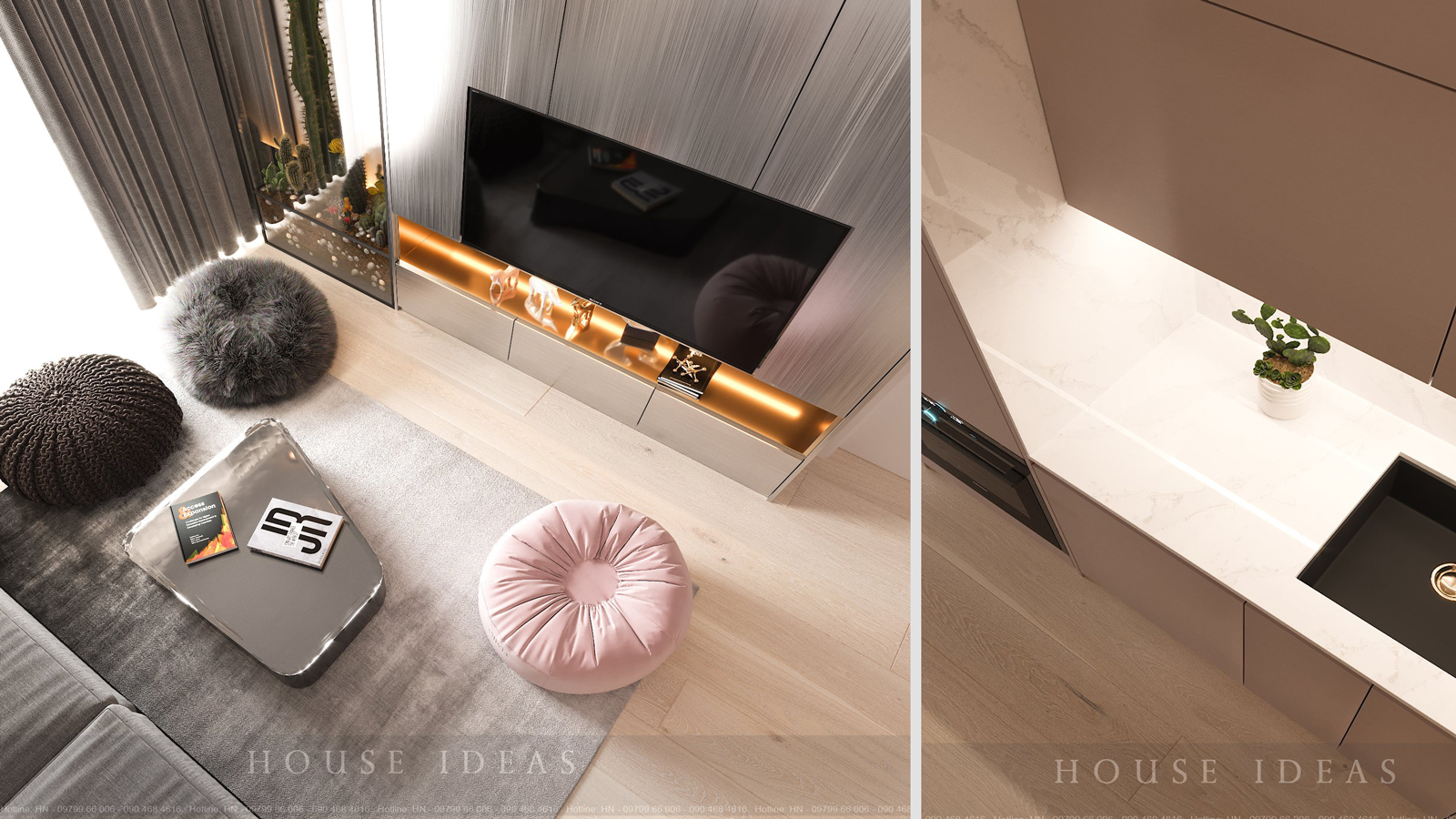 Thiết kế nội thất phòng khách 