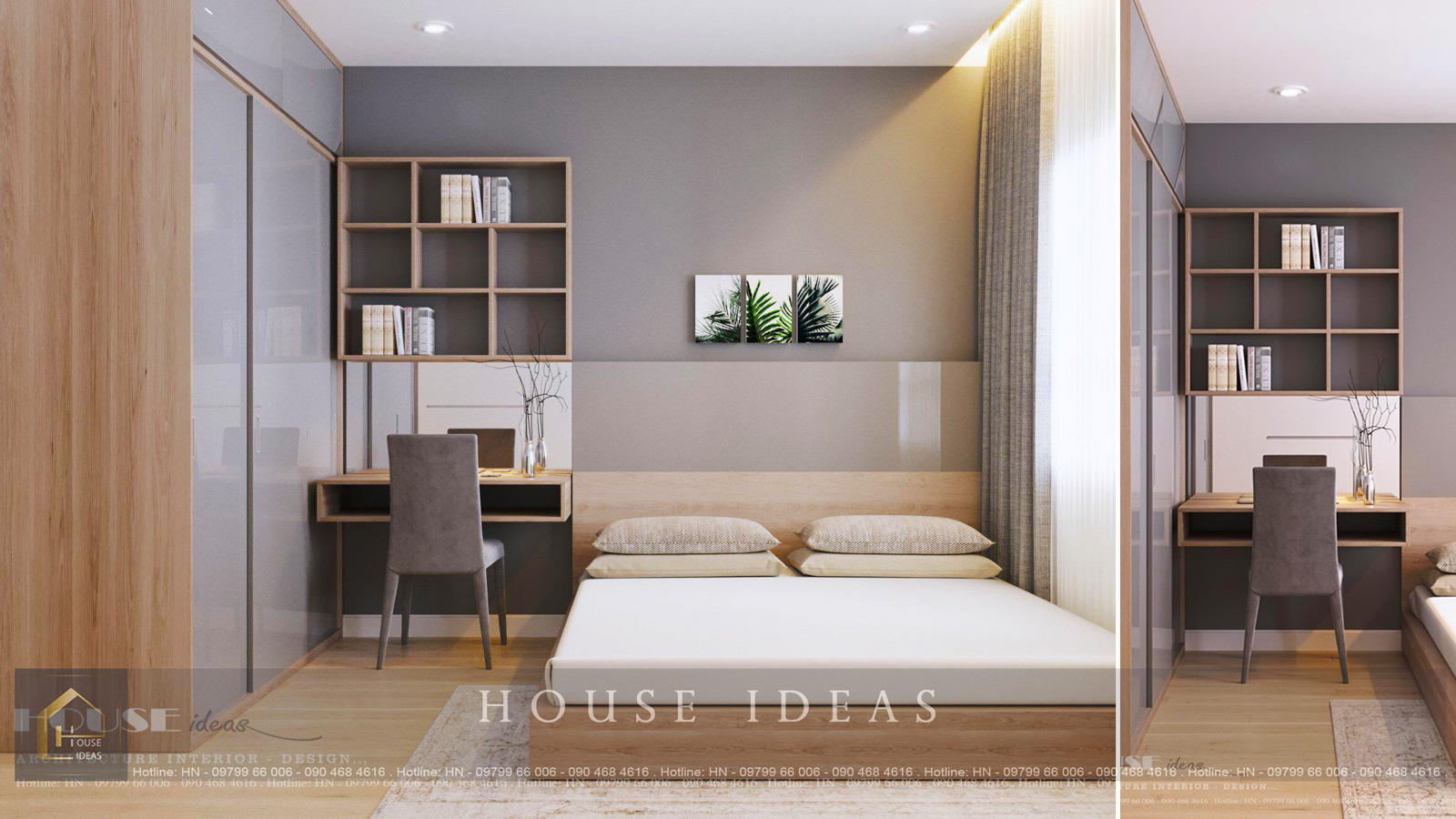 THIẾT KẾ CĂN 1+ 1 VINHOMES OCEAN PARK Houseideas.vn