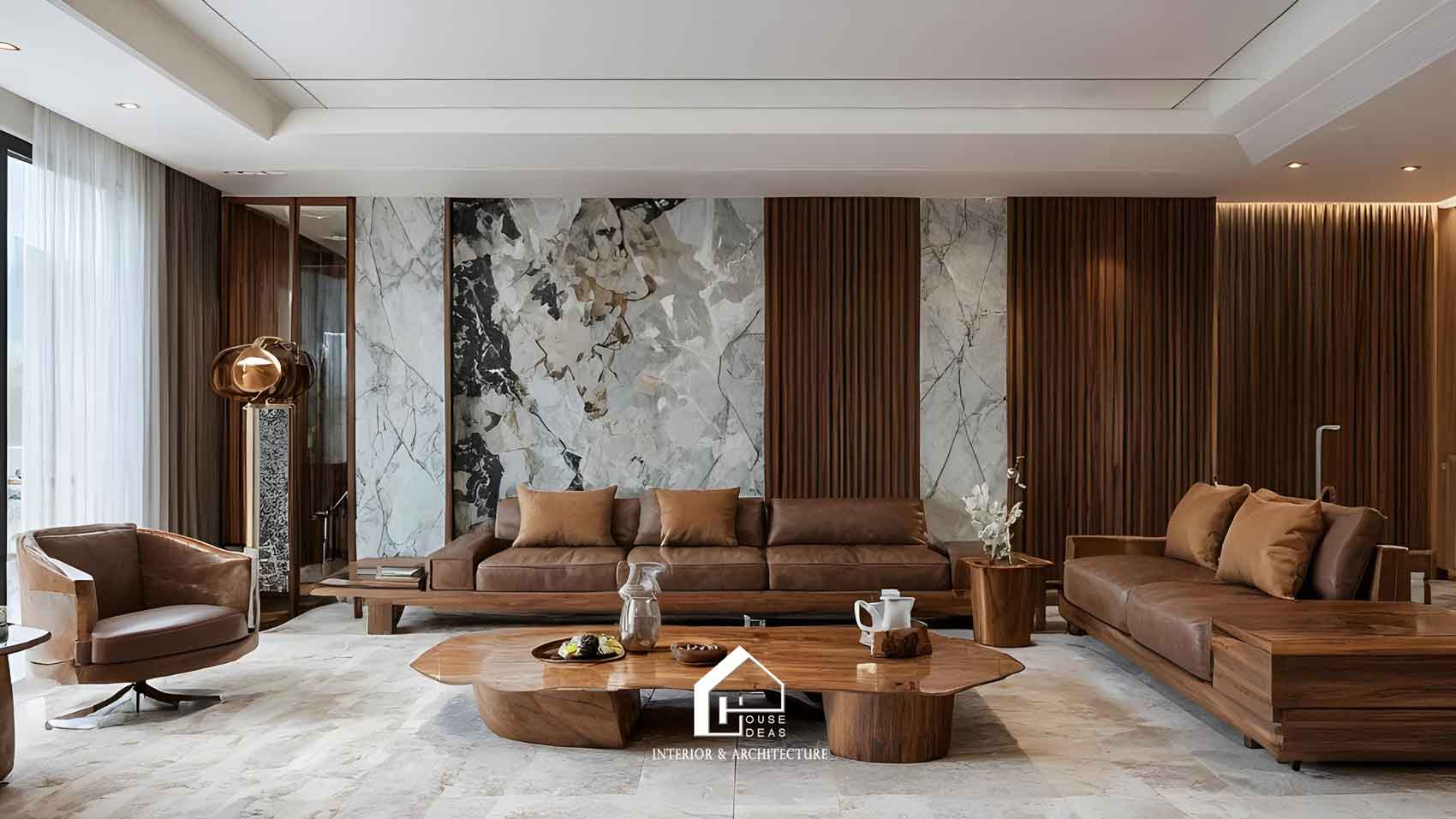 Phòng khách phong cách luxury