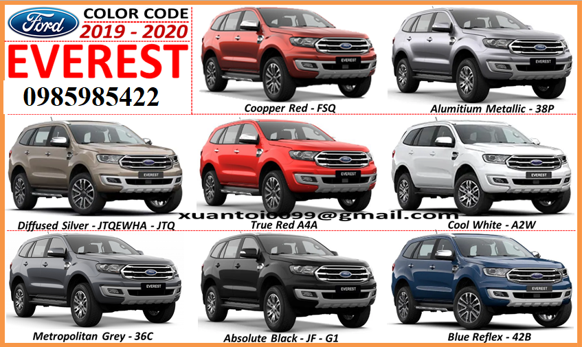 code-mau-xe-ford
