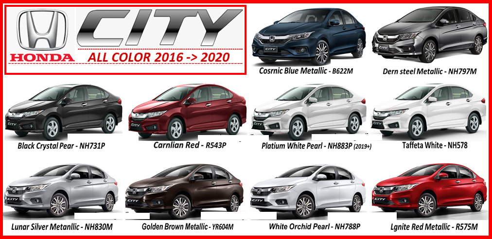 Top 74 về các màu xe honda city 2016 hay nhất  Du học Akina