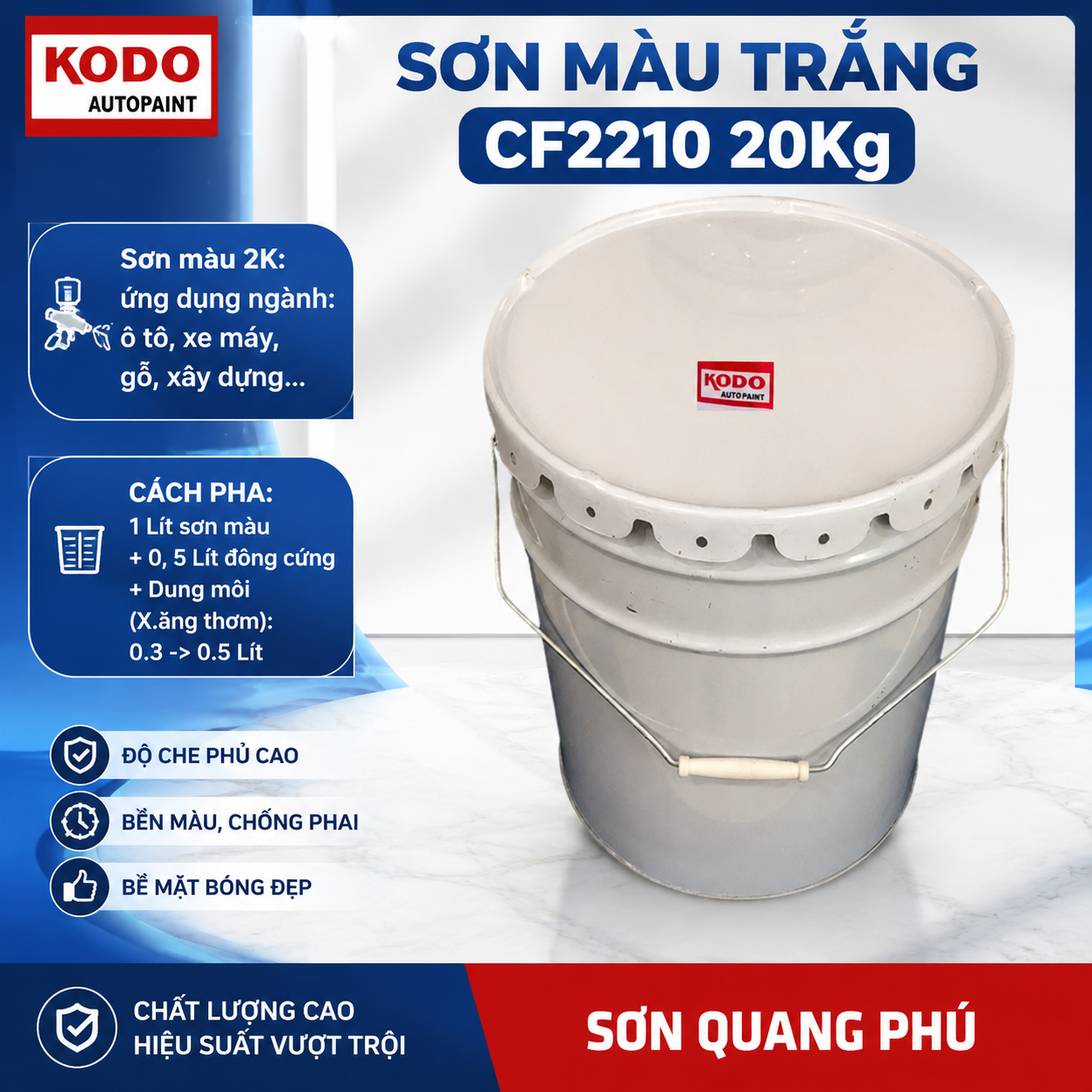 cf2210-son-mau-trang-2k-kodo-thung-20kg-auto-paint-son-tu-bong-son-mau-goc-2k-ko