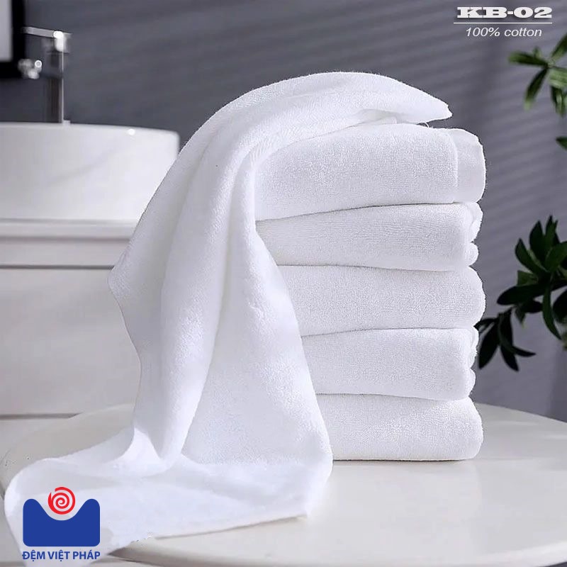 Khăn mặt 100% cotton 34x70cm KB02 Đệm Việt Pháp