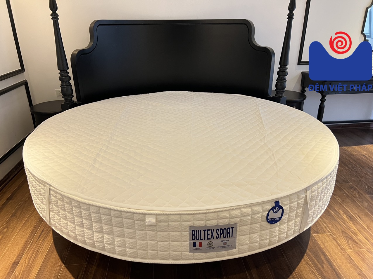 Tấm bảo vệ nệm chống thấm TC trắng 70% cotton 30% polyester BVD01 Đệm Việt Pháp
