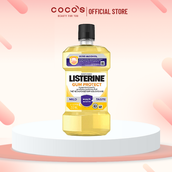 Nước Súc Miệng Listerine Gum Protect Zero Alcohol Mouthwash Cho Nướu Chắc Khỏe Không Cay 250ml/750ml