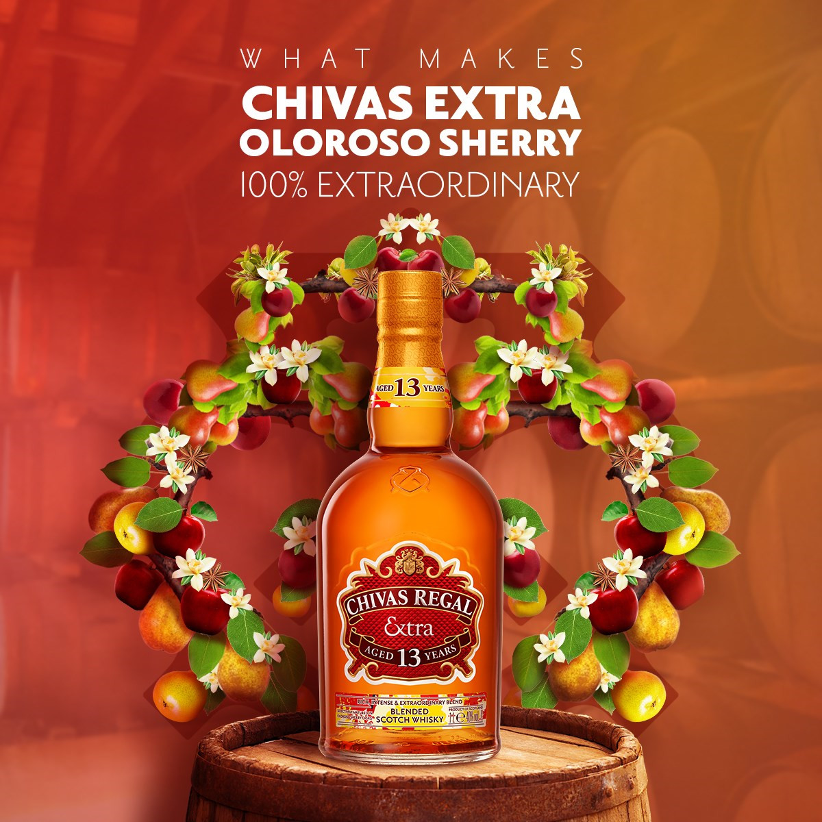 ĐIỀU GÌ TẠO NÊN 100% EXTRAORDINARY TRONG CHIVAS EXTRA OLOROSO SHERRY?