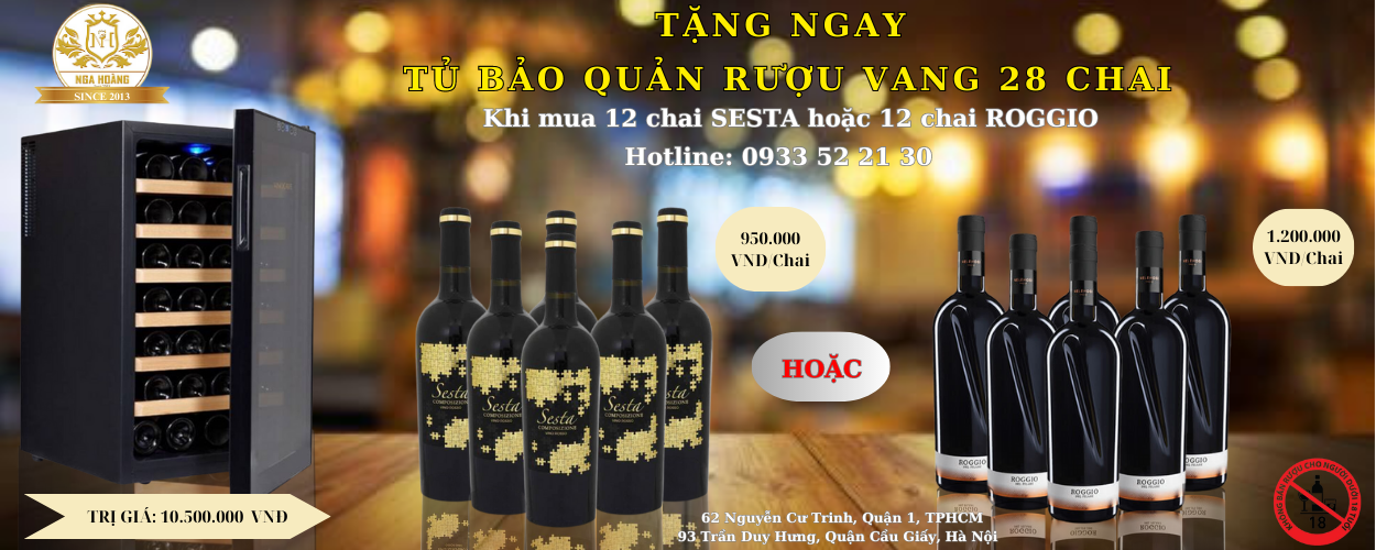 [ƯU ĐÃI CỰC KHỦNG] MUA VANG TẶNG TỦ BẢO QUẢN