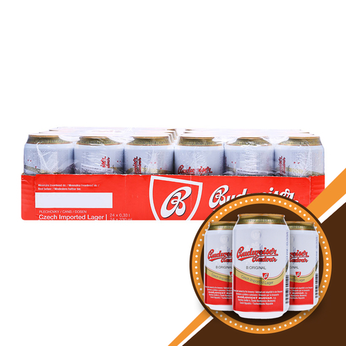 BIA TIỆP BUDWEISER BUDVAR 330ML