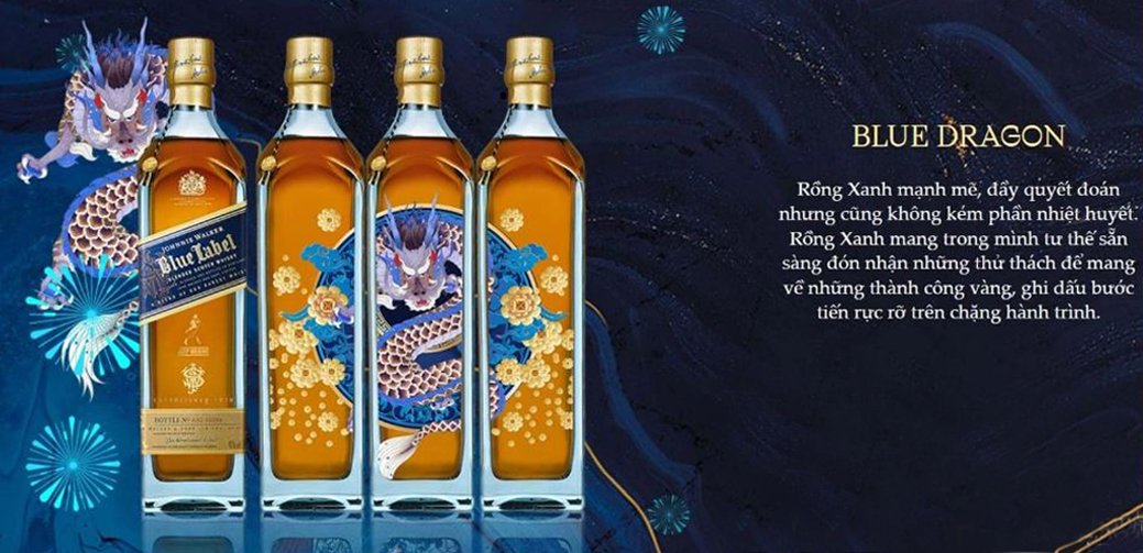 RƯỢU JOHNNIE WALKER BLUE - BLUE DRAGON (Hết Hàng)