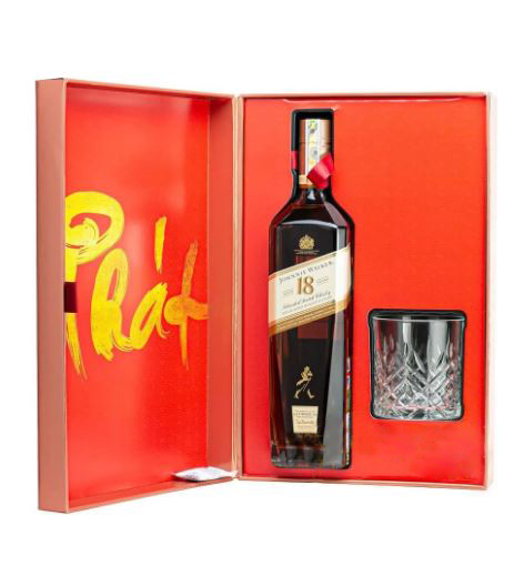 RƯỢU JOHNNIE WALKER 18 NĂM - HỘP QUÀ TẾT 2022 (Hết Hàng)