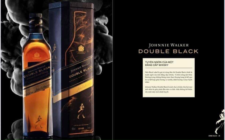 RƯỢU JOHNNIE WALKER DOUBLE BLACK 1L - HỘP QUÀ 2021 (Hết Hàng)