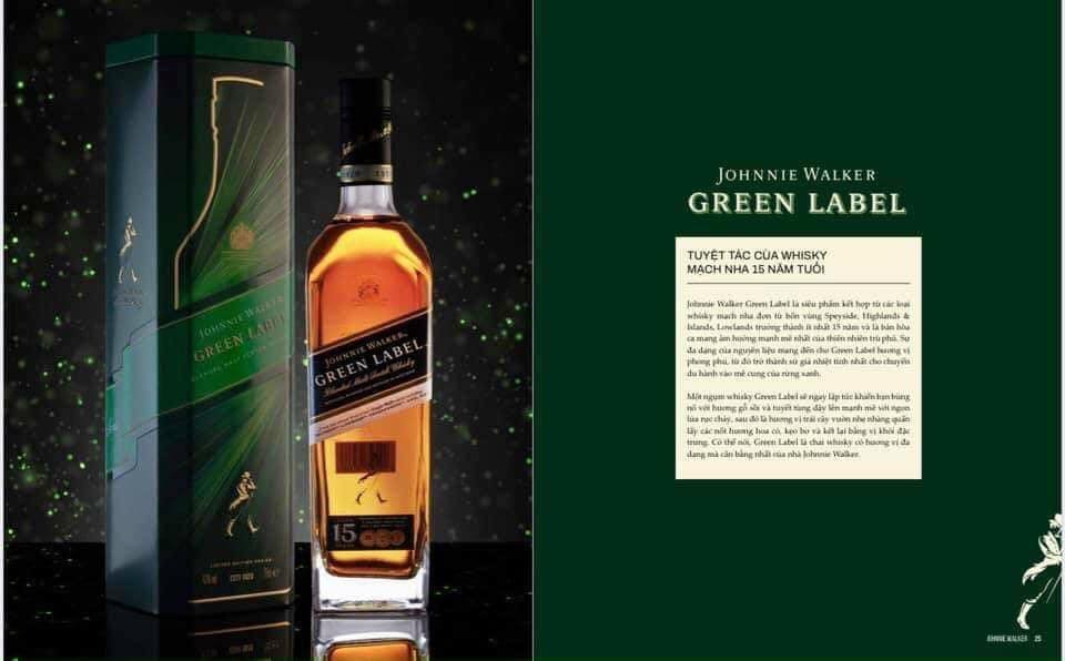 RƯỢU JOHNNIE WALKER GREEN LABEL - HỘP QUÀ 2021 (Hết Hàng)