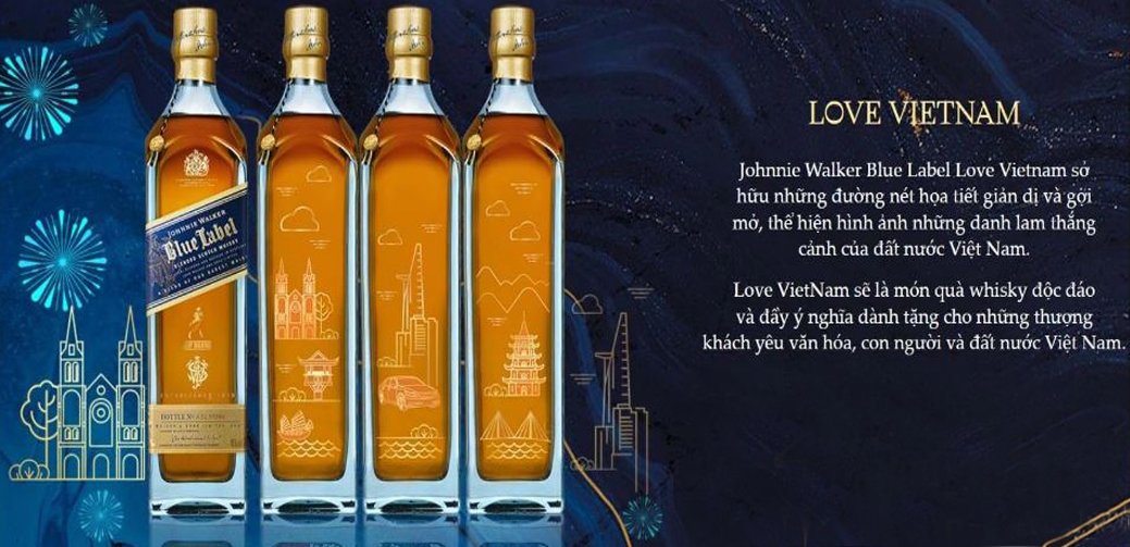 RƯỢU JOHNNIE WALKER BLUE - LOVE VIETNAM (Hết Hàng)