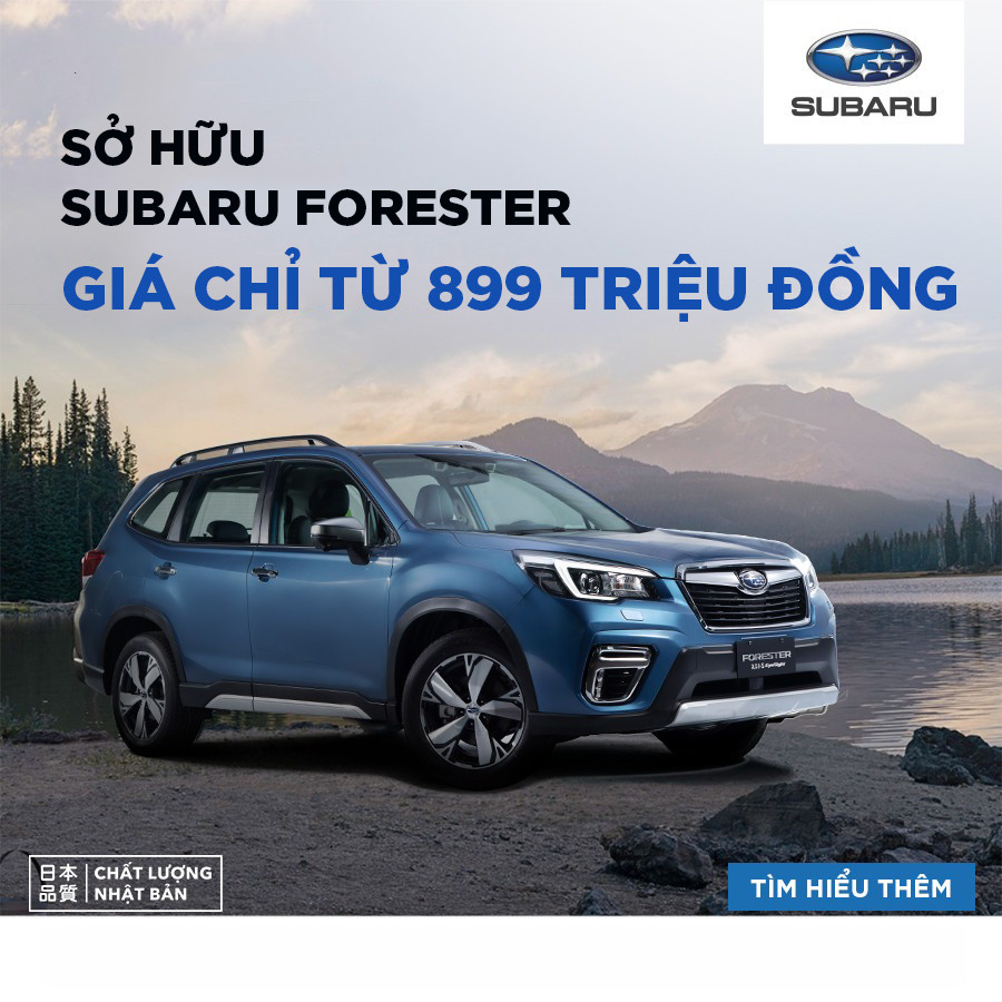 Mua Forester được hỗ trợ 100% lệ phí trước bạ,cao nhất lên đến 229 triệu đồng.