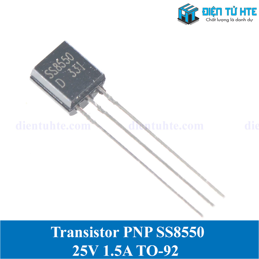 Transistor NPN SS8050 PNP SS8550 25V 1.5A chân cắm TO-92 | Điện Tử HTE