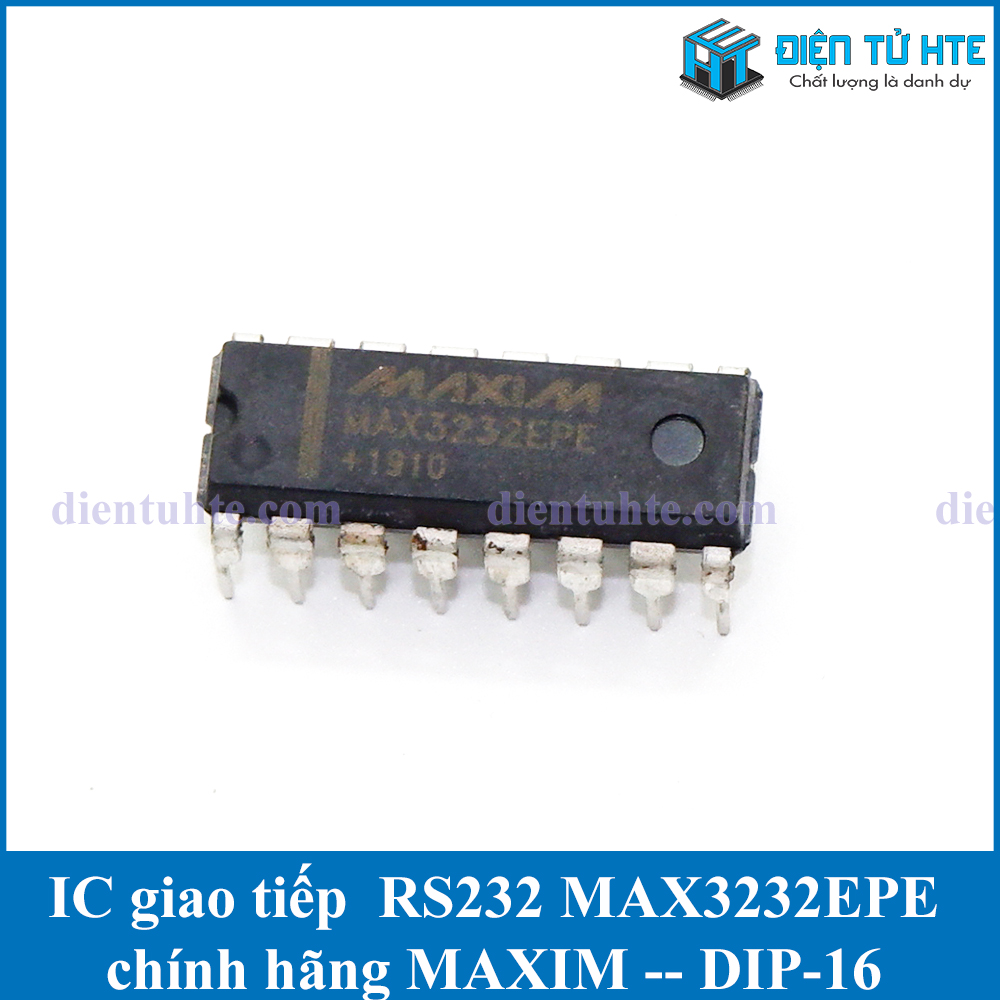 Max232epe IC giao tiếp RS232 MAX3232CPE MAX3232EPE DIP-16 chính hãng MAXIM | Điện ...