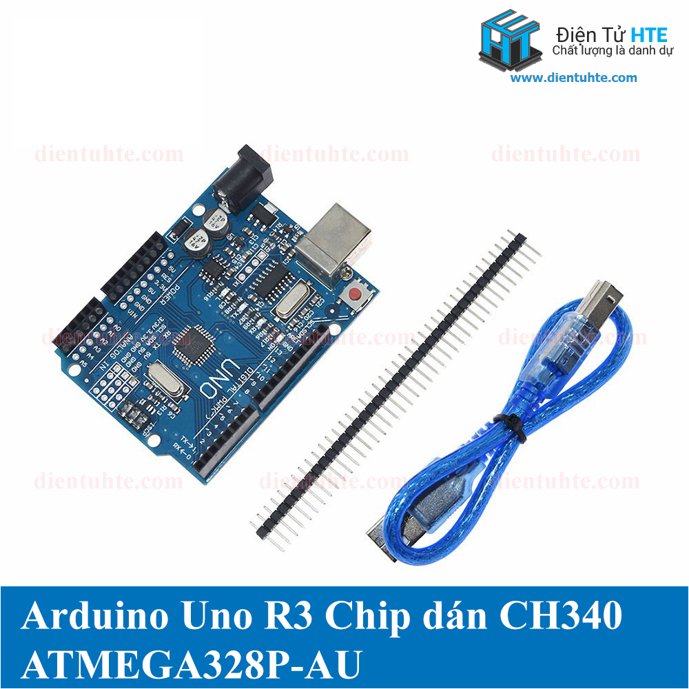 Arduino Uno R3 CH340 ATMEGA328P-AU Chip dán | Điện Tử HTE