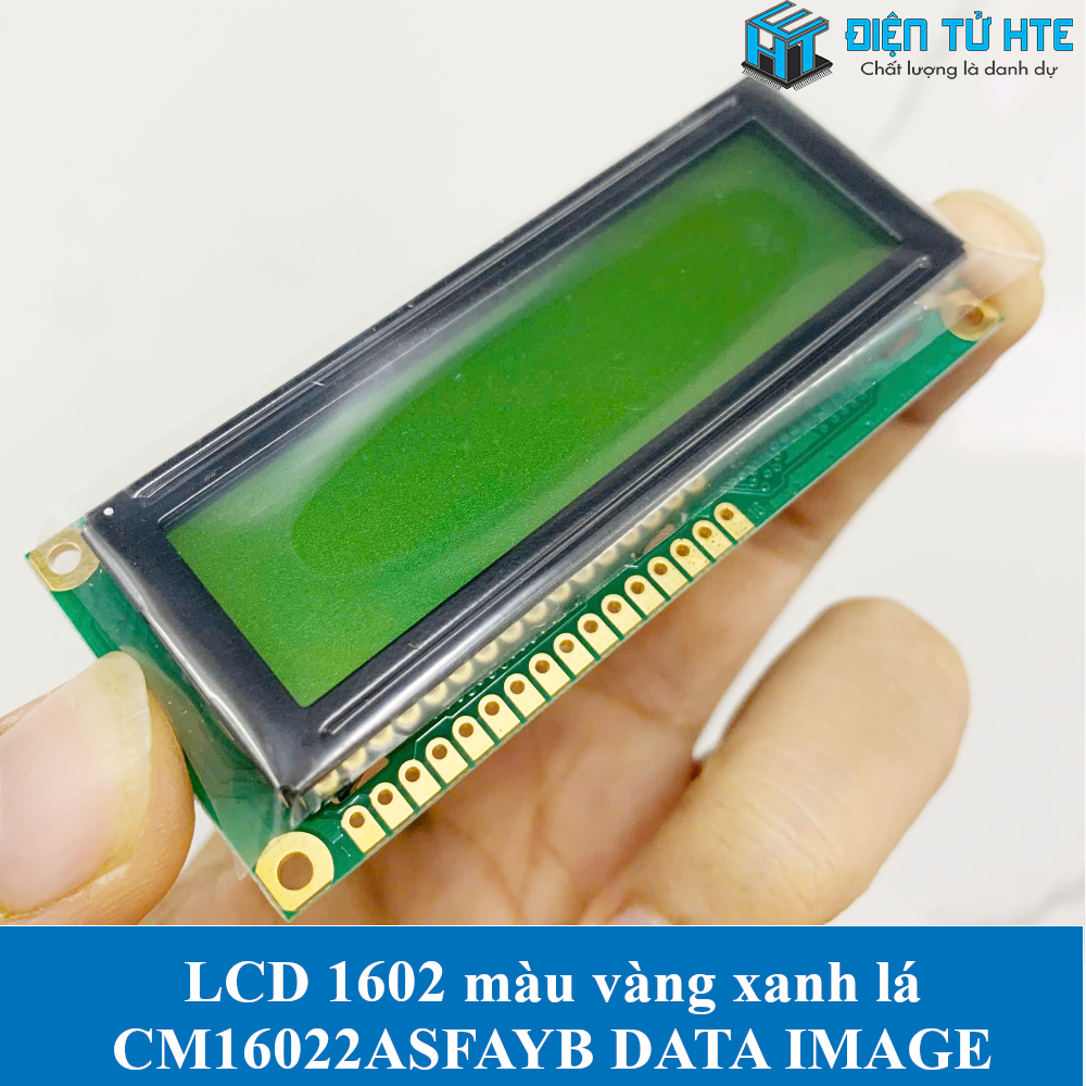 1602 LCD ký tự 1602 nền vàng xanh lá chữ đen CM16022ASFAYB chính hãng DATA ...