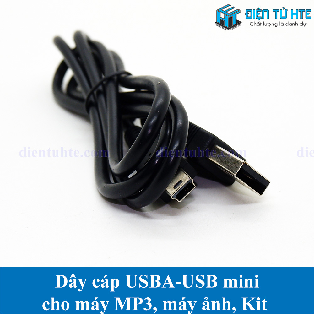 Dây USB A - mini USB loại tốt dài 80cm | Điện Tử HTE